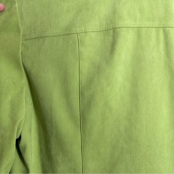 JM Collection size 1X green suede-feel jacket, soft, spring, autumn, fall - Picture 11 of 11